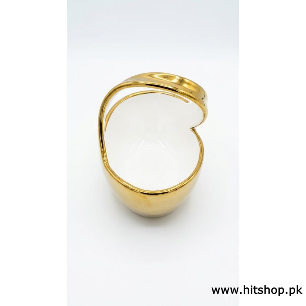 Classic Touch Porcelain Golden Trim Ceramic Bowl - view 2